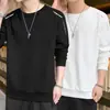 Nova Camiseta de Manga Longa com Gola Redonda, Moletom Espesso Versátil e Moderno, Camiseta Básica Unissex - Coleção Primavera/Outono 2026