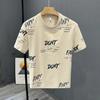 Camiseta masculina de manga curta americana de rua alta 2024 verão fina com letras impressas juventude ins moda marca roupas de primeira qualidade