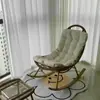 Cadeira de balanço de varanda balanço de jardim poltrona reclinável casa pessoa preguiçosa sala de estar lazer individual cadeira de ratã externa pátio ratã trançado adulto