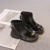 Botas Infantis 2026 Outono/Inverno Novo Estilo Solado Macio Botas de Princesa para Crianças Botas Curtas Versáteis Botas de Couro Botas Martin Botas de Algodão com Pelúcia