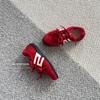 Zapatos Deportivos Casuales Estilo Fórmula de Cuero Genuino Vintage para Mujer, Nuevos Versátiles 2026 Malla de Doble Correa Zapatos de Entrenamiento Alemanes