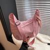 2025 Novo Corduroy Estilo Japonês Casual Artístico Ombro Crossbody Bolsa Feminina Veludo Fresco Grande Capacidade Estilo de Deslocamento