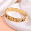 Pulseira de aço titânio Olho do Diabo pulseira de aço inoxidável meninas de alta qualidade moda europeia e americana banhada a ouro pulseira que não desbota
