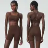 Conjunto de Ropa de Yoga de Onda Pequeña de Verano Transfronterizo para Mujer, Talla Grande Lycra Secado Rápido Ropa Deportiva para Correr y Fitness Conjunto de Dos Piezas