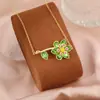 Versão Alta Shijia Idyllia Colar de Flores Coloridas para Mulheres Moda Europeia e Americana Pingente de Flor Multicor Corrente Clavicular Transfronteiriço