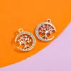 Pingente Árvore da Vida da Lua Acessórios Pingente Pequeno de Diamante Joias Simples de Liga Galvanizada Acessórios Pulseira DIY Roupa