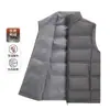 Ropa de trabajo unisex reversible, cálida y engrosada para otoño e invierno, chaleco extragrande con cuello alto, chaleco de plumas hecho a medida para ventas transfronterizas