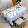 Toalha de Mesa Impermeável e à Prova de Óleo, Jogo Americano Anti-queimadura Descartável de PVC para Mesa de Jantar, Uso Diário Doméstico, Tapete Quadrado para Piquenique