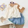 Conjunto de Verão 2023 para Meninas, Top Regata Renda Babados Sem Mangas Estilo Coreano Shorts Jeans Babados Doce