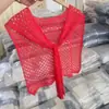 Nuevo Chal de Seda de Hielo Tejido para Verano, Chaleco Delgado Hueco de Cintura Pequeña, Camisa para Aire Acondicionado, Ropa de Protección Solar, Chal Pequeño, Versión Coreana
