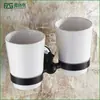FLG Rana Cobre Completo Estilo Europeo Juego de Colgantes para Baño Bronce Negro Porcelana Azul y Blanca Toallero de Baño Barra para Toallas Portarrollos de Papel Higiénico