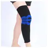 Rodilleras Deportivas Anticolisión de Silicona, Rodilleras Extensibles Elásticas Transpirables con Soporte de Resorte, Equipo Protector para Deportes de Carrera y Montañismo