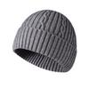 Gorro de punto simple de color sólido transfronterizo para hombres y mujeres para otoño e invierno, cálido gorro de lana, moda casual, gorro pulóver, tendencia