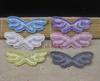 Alas de ángel multicolores, accesorios de ropa para hacer tú mismo, accesorios navideños, alas acolchadas de tela de colores, 8 cm