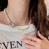 Zhengyuan Shijia Pearl Diamond Butterfly Necklace Feminino High-end Elegante Moda Nicho Leve Luxo Outono e Inverno Corrente de Lã