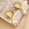 ¡Diseño YS! Aretes de Anillo de Acero Inoxidable Serie Verano Océano Europeo y Americano Collar Luz Dorada Lujo Joyería Transfronteriza Mujeres