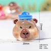 Accesorios de resina con dibujos de frutas, lindo capibara, bebé, crema de pegamento, parche para funda de teléfono, llavero, pieza para la cabeza