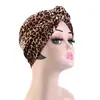Gorro Cruzado de Terciopelo Coreano con Estampado de Leopardo Turbante de Terciopelo Gorro Indio de Terciopelo Turbante Jdt-163H