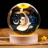 Pronta Entrega Atacado Bola de Cristal Luz Noturna Ambiente 520 Presente para Casal Decoração Exclusiva Transfronteiriça Ornamento de Cristal de Mesa