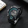 Reloj electrónico multifunción de luz fría con pantalla negra para estudiantes, nuevo, de comercio exterior, para deportes al aire libre, de moda