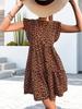 Vestido con estampado de leopardo retro, manga voladora, cuello redondo, primavera y verano 2023, Amazon AliExpress.