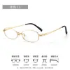 Gafas de alambre plateado de titanio puro, frescas y elegantes, para mujeres con miopía 30921F, montura ovalada para caras cuadradas y redondas, montura de titanio ultraligera de 7 g