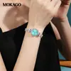 Reloj Mariposa de Ensueño Mokago Lujo Ligero Nicho Gama Alta Pulsera de Gipsofila Reloj Joyería de Cobre Reloj de Mujer de Segunda Mano