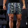 Youangla Casual Americano Moderno Deportivos para Correr Fitness Pantalones Cortos a la Rodilla Pantalones Cortos de Entrenamiento con Estampado de Pitón