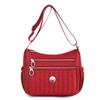 Bolsa de Mamá Bolsa de Tela de Nailon Ligera Bolso de Hombro Casual a la Moda Simple Multicapa Versátil Bandolera