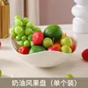 Plato de Fruta de Plástico Transfronterizo de Alto Valor Blanco Sala de Estar Hogar Mesa de Centro Plato de Aperitivos Plato de Dulces Plato de Fruta Seca Cesta