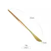 Estilo Portugués 304 Oro Espejo Cubiertos para Comida Occidental Cuchillo y Tenedor para Bistec Tenedor y Cuchara de Postre Cuchara de Café Palillos