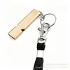 Pito Metálico Personalizado Más Vendido Transfronterizo con Cordón, Pito de Alta Frecuencia para Salvar Vidas, Pito de Supervivencia para Emergencias al Aire Libre, Pito de Fuego de Aleación de Aluminio