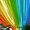 Cortina de Gasa Trendy a Viento para Jardín de Infantes y Escuela Decoración Parasol, Cortina de Gasa Arcoíris para el Día del Niño