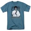 Camiseta Masculina Solta Algodão Pesado Estilo Chinês Kung Fu Bruce Lee Grande Mestre Comércio Exterior Retrô Clássica