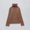 Suéter de Cuello Alto para Niñas Prendas de Punto de Cuello Alto para Niños Camiseta Básica a Rayas para Bebé Suave y Acogedor para Niños Invierno 2025 Nuevo Estilo