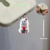 Protetor de Porta de Carregamento Fofo Tema Água-Viva para Celulares Android e iPhone com Conector 2D Design de Desenho Animado