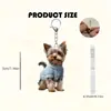 Chaveiros de animais e personagens de desenho animado impressos em 2D, planos, personalizados, para exportação, ornamentos decorativos, pequenos pingentes modernos e minimalistas