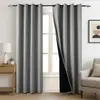 Cortinas de Pongee Revestido para Comércio Exterior Transfronteiriço, Blackout Total, Cor Sólida À Prova D'água Popular no Temu, Isolamento Térmico, Cortinas Prontas
