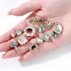 Colgante Jingde Jewelry de Concha de Abulón Natural Microincrustado con Borde Dorado Alta Retención de Color Accesorios para Pulsera, Collar, Pendiente DIY