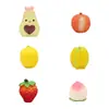 Juguetes de Comida de Dibujos Animados Fresa Realista Mango Limón Lichi Melocotón Frutas Gadgets Manualidades de Resina