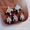Plata Pura 999 Colgante Sonajero Mantra de Seis Sílabas Gato Melody Kt y Oso Fresco y Lindo