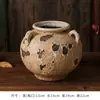 Vaso de Cerâmica Estilo Wabi-Sabi Retrô para Entrada de Casa, Gabinete de TV, Pote Manchado de Grés Antigo, Decoração para Arranjo de Flores de Pousada, Enfeites