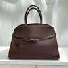 Bolso Tote de Piel de Vaca de Primera Capa Fábrica Otoño e Invierno Nuevo Bolso de Mano Simple y Elegante Gran Capacidad para Viajar Bolso Bandolera para Desplazamiento Diario Cuero Genuino