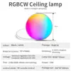 Lámpara de techo Amazon nueva RGBCW color completo atenuación color control remoto RF inteligente redonda LED para dormitorio