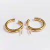 Precio Especial de Fábrica Suministro Directo Acero de Titanio Aretes de Moda de Alta Calidad Que Conservan el Color Aretes Unisex Pinzas para Oreja sin Perforación en Forma de C