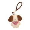 Lindo gatito de peluche con babero chirriante Colgante para mochila de niña Llavero Muñeca Colgante Colgante de regalo para pareja