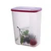 Suministros para Tienda de Té con Leche Tarro Hermético de Plástico Caja para Polvo de Té con Leche Caja Cuadrada para Polvo de Fruta Tarro de Almacenamiento para Tienda de Té con Leche Barril Cuadrado para Frijoles