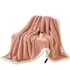 Manta jacquard de gofre de doble cara de forro polar para comercio exterior transfronterizo, manta de lana de cordero, manta multifuncional de ocio, manta para sofá de oficina
