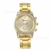 Reloj de Acero con Diamantes Estilo Coreano para Mujer, Reloj de Cuarzo Falso de Tres Ojos, Reloj de Cuarzo Casual de Moda para Mujer
