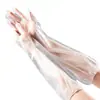 Guantes desechables gruesos de manga larga para mujer, adecuados para lavar platos en la cocina, lavar verduras, tareas del hogar, transparentes, para higiene del hogar y servicio de alimentos